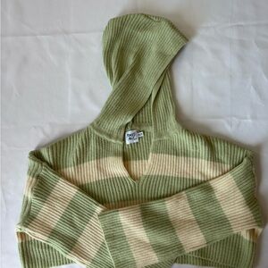 Princess Polly Mint and Cream V-Neck Sweater